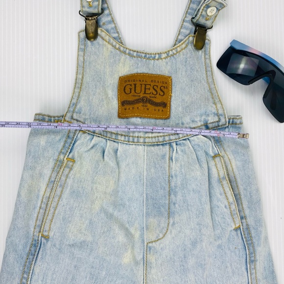 Guess by Marciano Other - Vintage Baby Guess by Marciano Bleach Dyed Light Wash Denim Overalls size 12 M